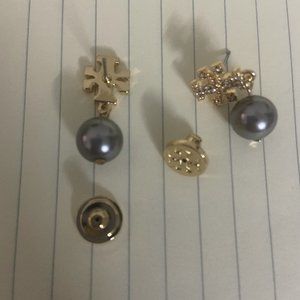 Black Pearl Stud Earrings
